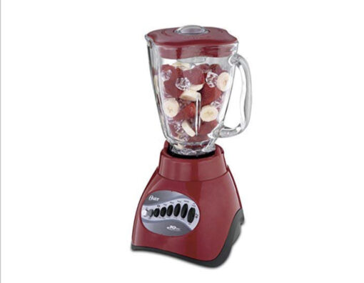 10SPD Blender W/Glass Jar 550W Metal Base(Red)