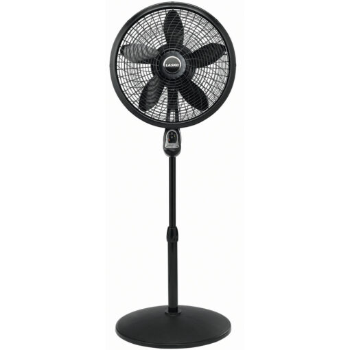 Lasko 18" 3 Speed Pedestal Fan With Remote (Black)