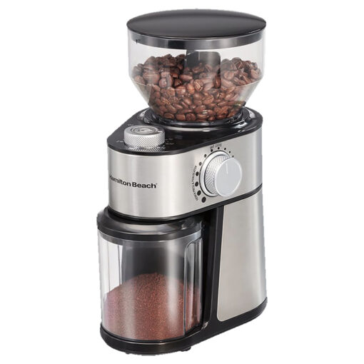 2-14 CUP BURR COFFEE GRINDER WITH 18 GRIND SETTINGS HAMILTON BEACH