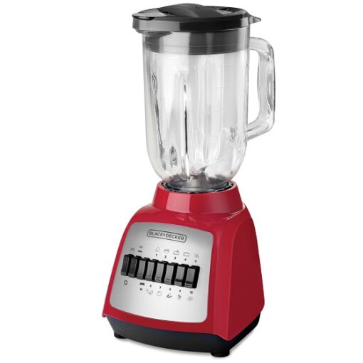 8SPD BLENDER GLASS JAR 700W (RED) BLACK+DECKER
