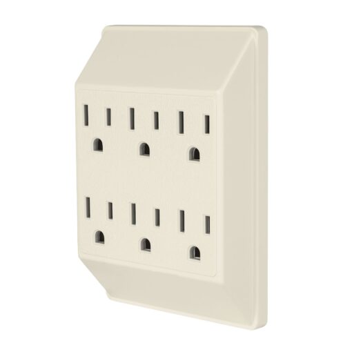 VOLTECK 3 OUTLET GROUNDED ADAPTER  WALL MOUNT