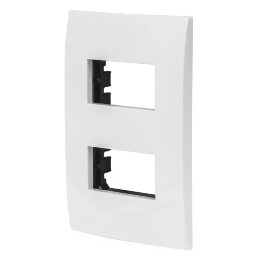 VOLTECK DUAL WALL PLATE (WHITE) (OSLO LINE)