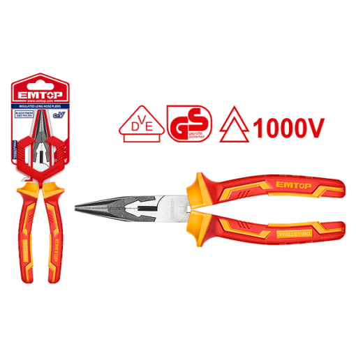 INSULATED LONG NOSE PLIERS EMTOP