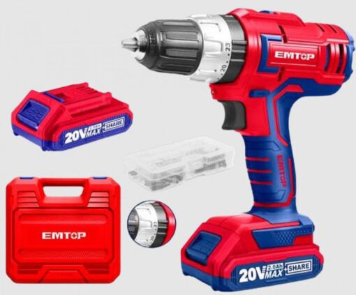 LITHUM-ION IMPACT DRILL 20V EMTOP